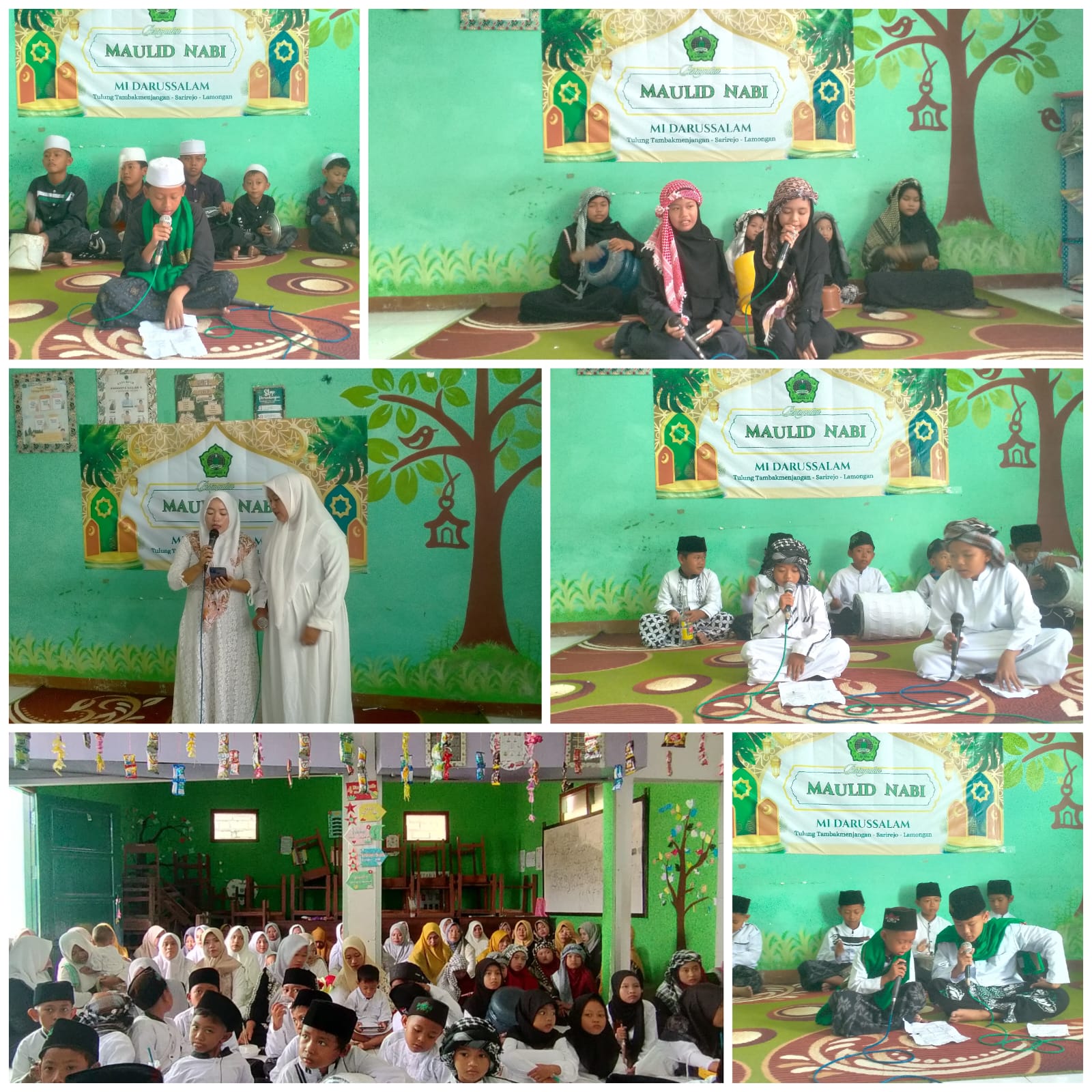 Festival Sholawat MI Darussalam Meriahkan Maulid Nabi di Dusun Tulung